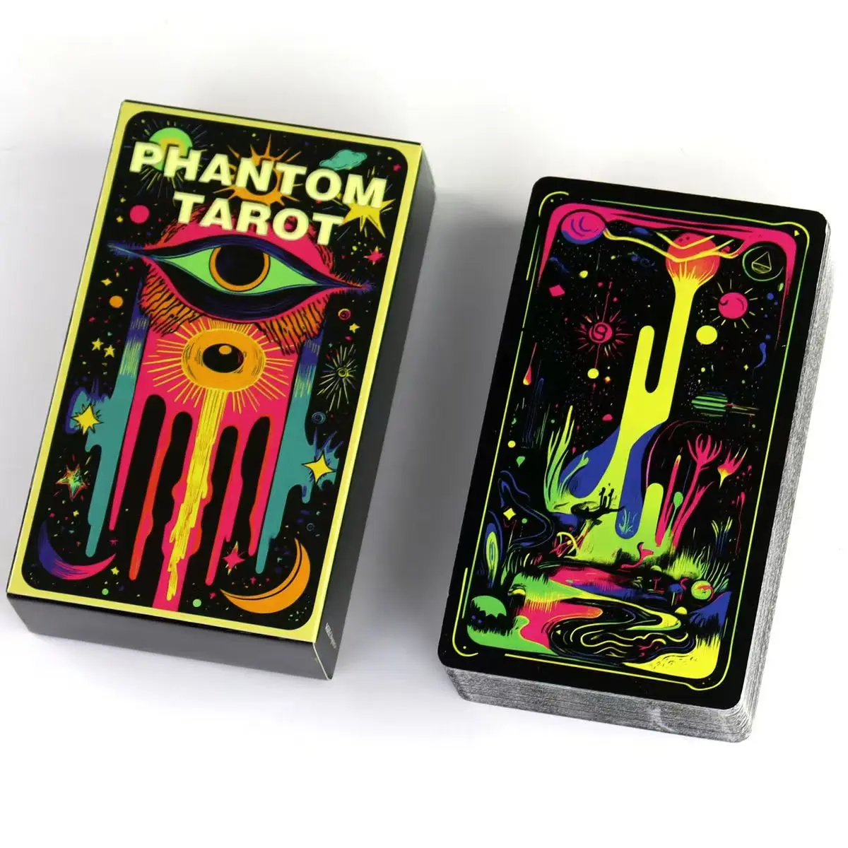 Phantom Tarot Deck 10.3*6cm 78 Colorful Tarot Cards Based on Rider Waite System