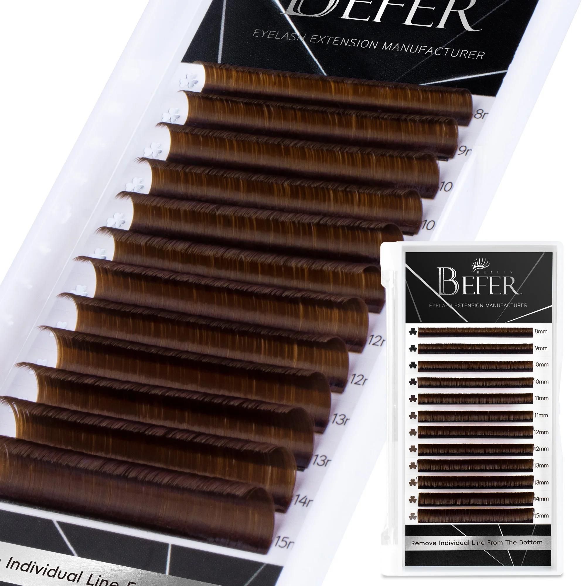 Befer Coloured Easy Fan Cosplay Volume Wimpernverlängerung Hochwertiges PBT Soft Easy Fanning Bloom Wimpern Austomatic Flowering – Detail 12