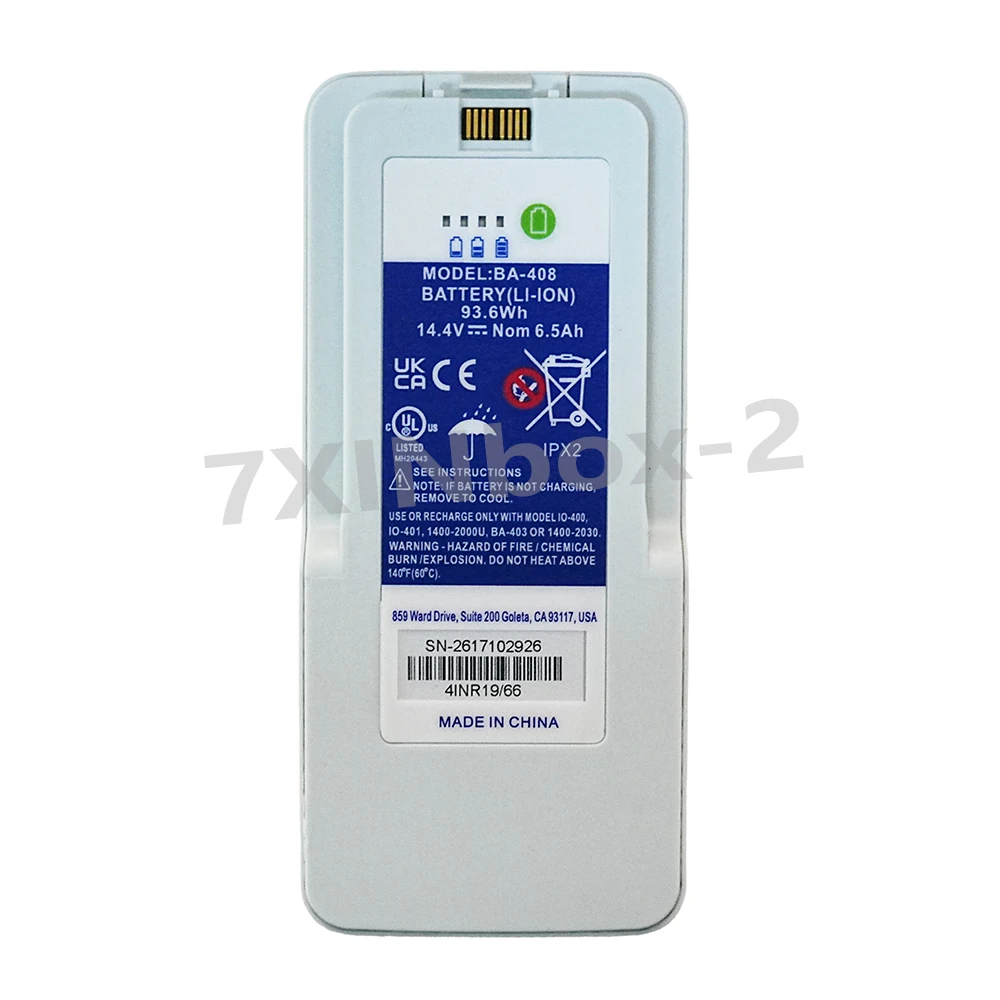 NEW BA-408 14.4V 93.6Wh 6.5Ah Double Extended Life Replace Battery For Inogen One G4 For OxyGo FIT
