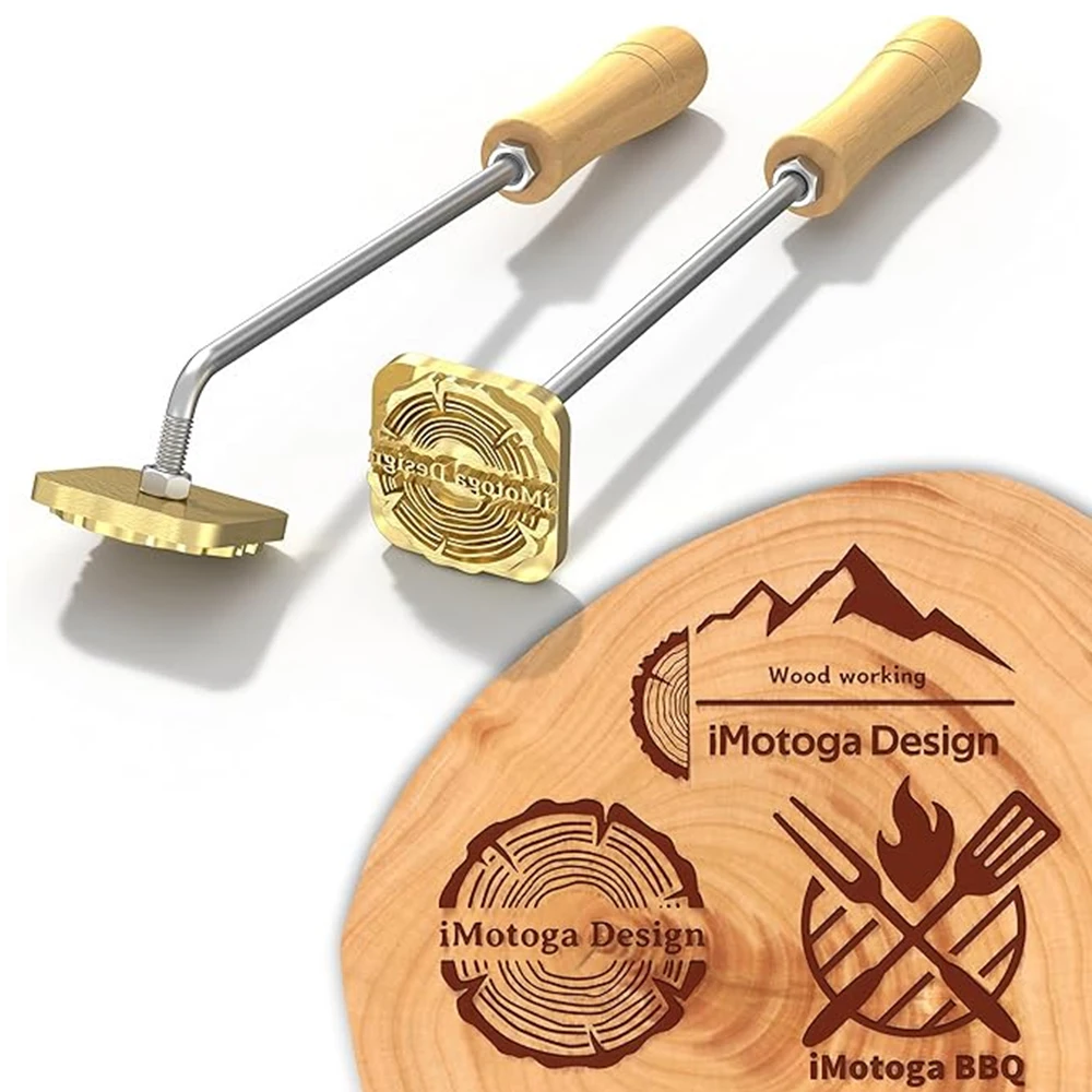 

Branding Iron Stamp Custom Logo or Your Design Stamp Head and Handle Set Wedding Wood Sign Leather Bread Cake Burger Seal