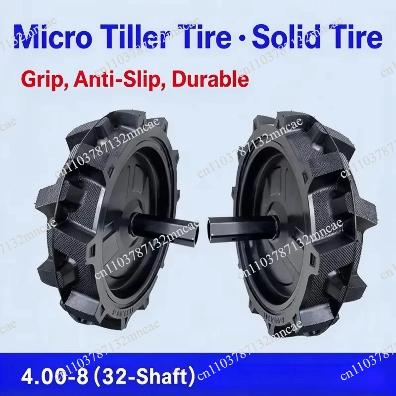 Solid Tiller Tire 4.00-8 Puncture Proof Wear Resistant Tubeless 3.50-6 For Farm Cultivator Tail Wheel
