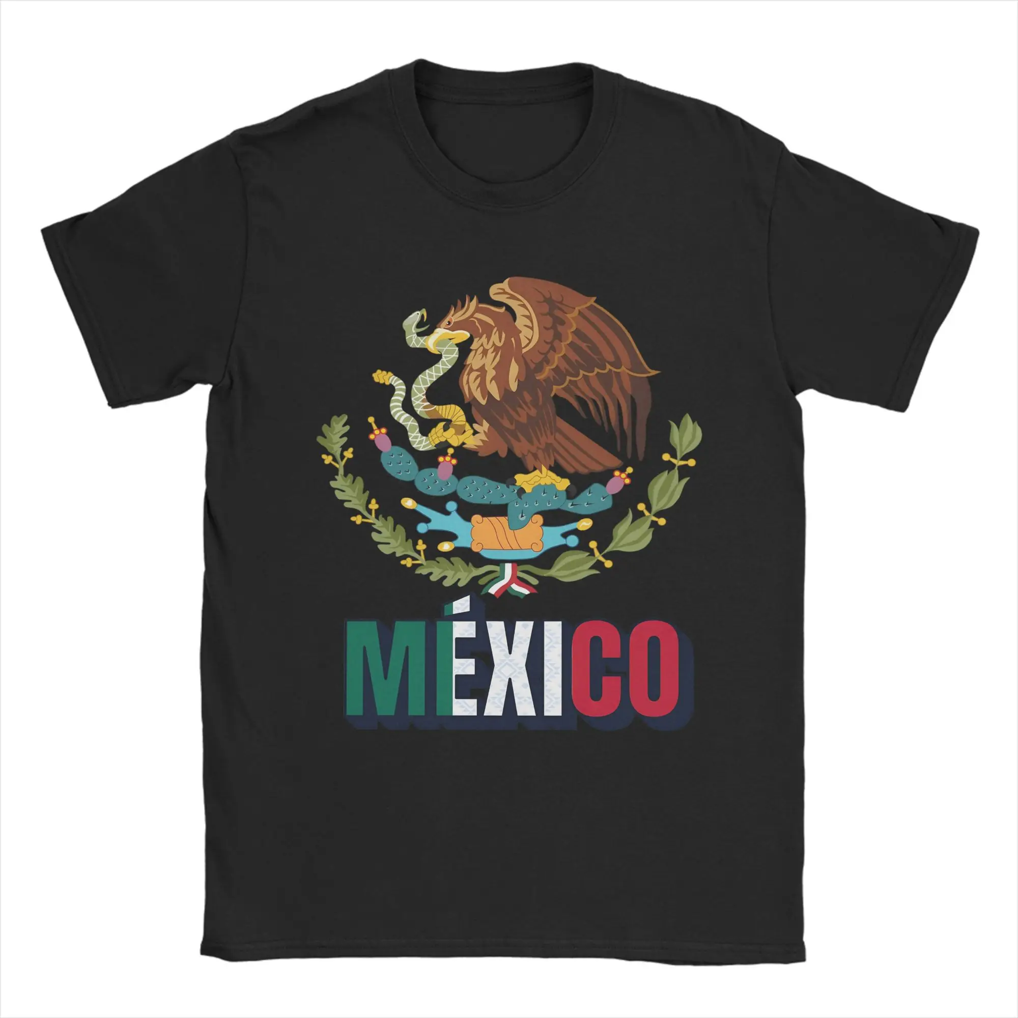 

Mexican Eagle Mexico T-Shirts for Men Women Hipster Pure Cotton Tees Crew Neck Short Sleeve T Shirt Adult Clothing