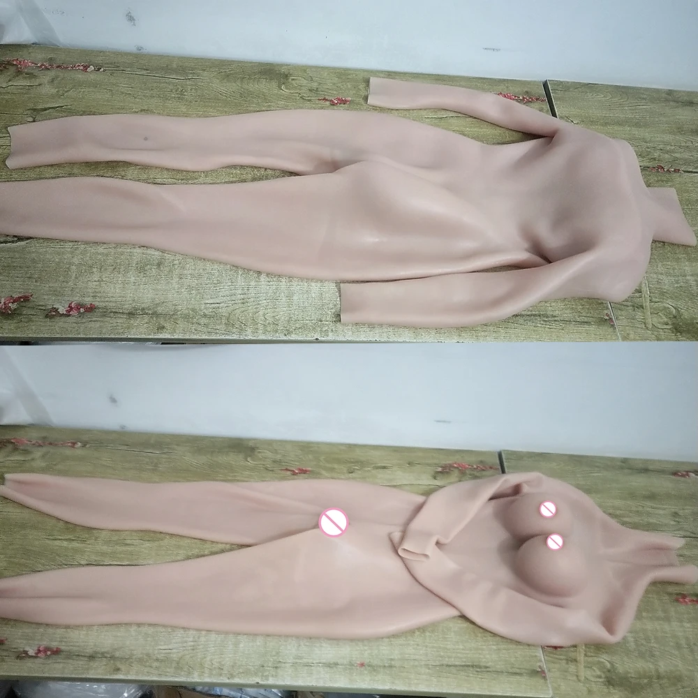 Eyung Silicone Full Bodysuit With Vaginal Tube and Catheter For Transgender Crossdressers Silicone Breast Forms Drag Queen