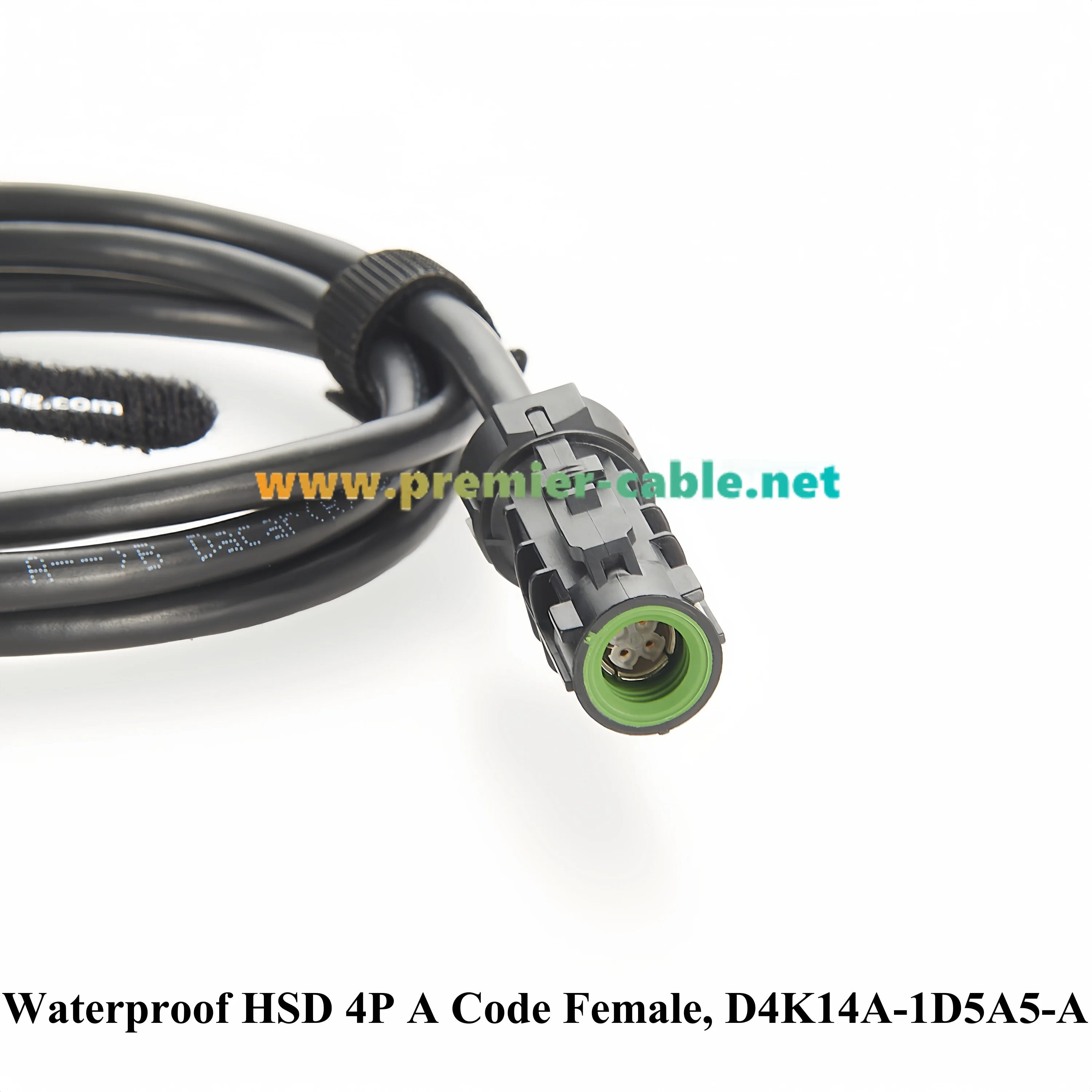 Wasserdichtes HSD-Verlängerungskabel, HSD-Stecker auf -Buchse Funksignalkabel Rosenberger HSD 4P A Code D4S14A-1D5A5-A zu D4K14A-1D5A5-A – Detail 4