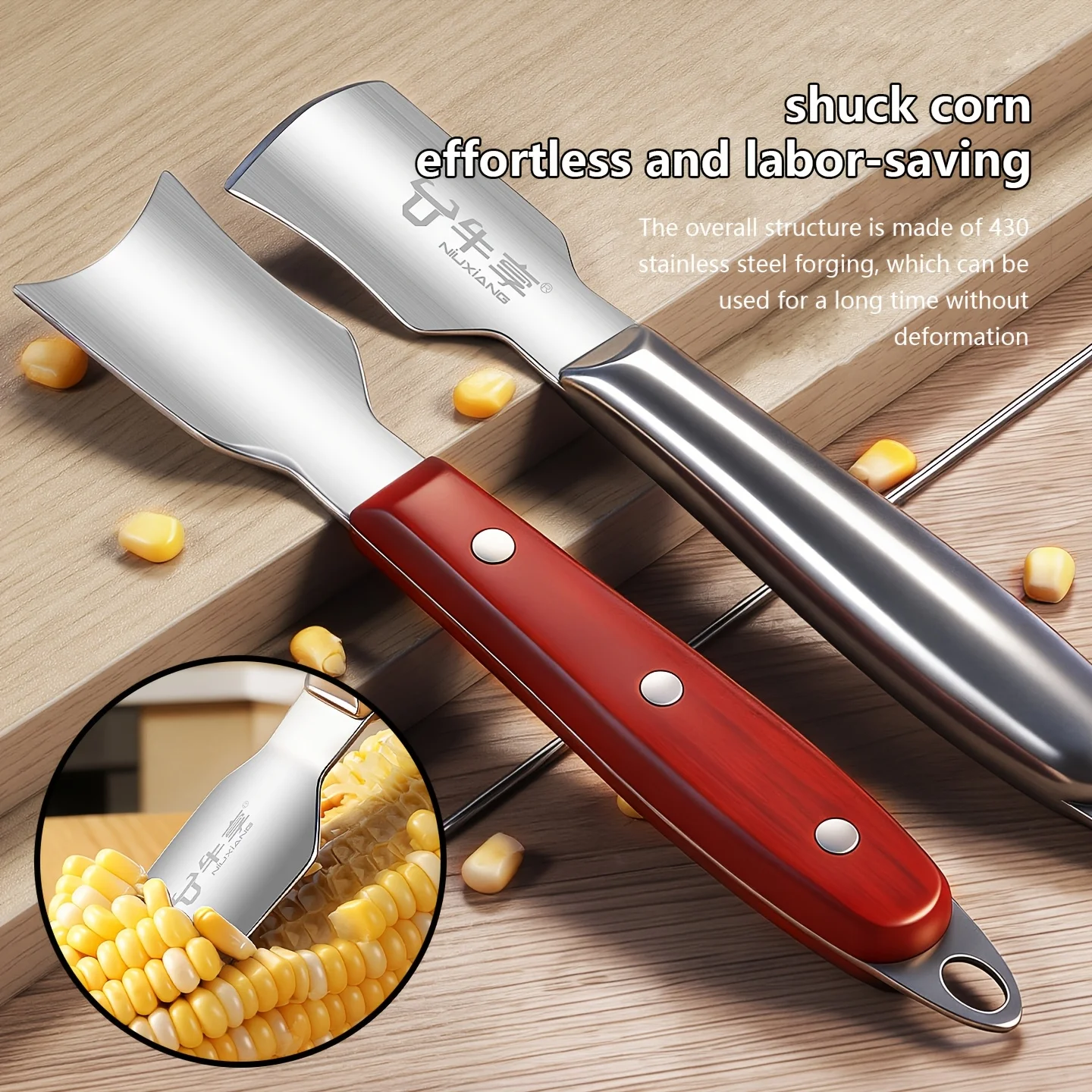 Corn Kernel Remover Long-Lasting Corn Remover Kitchen Utensil Easy to Use Labor-Saving for Home Cooks
