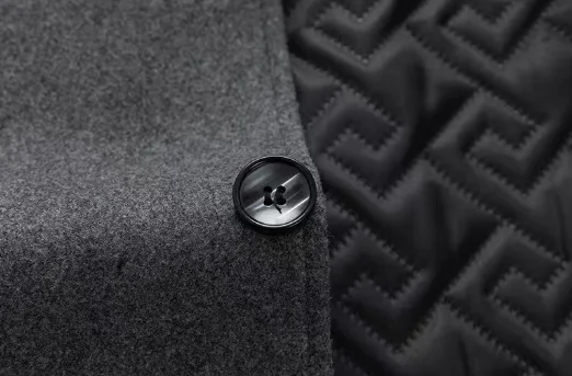 Mittellanger Wollmantel für Herren, Wolljacke mit Revers, Lässiger Business-Stil, Verdickt für Mehr Wärme, Geeignet für Verschiedene Anlässe, Erste Wahl für Herbst und Winter – Detail 5