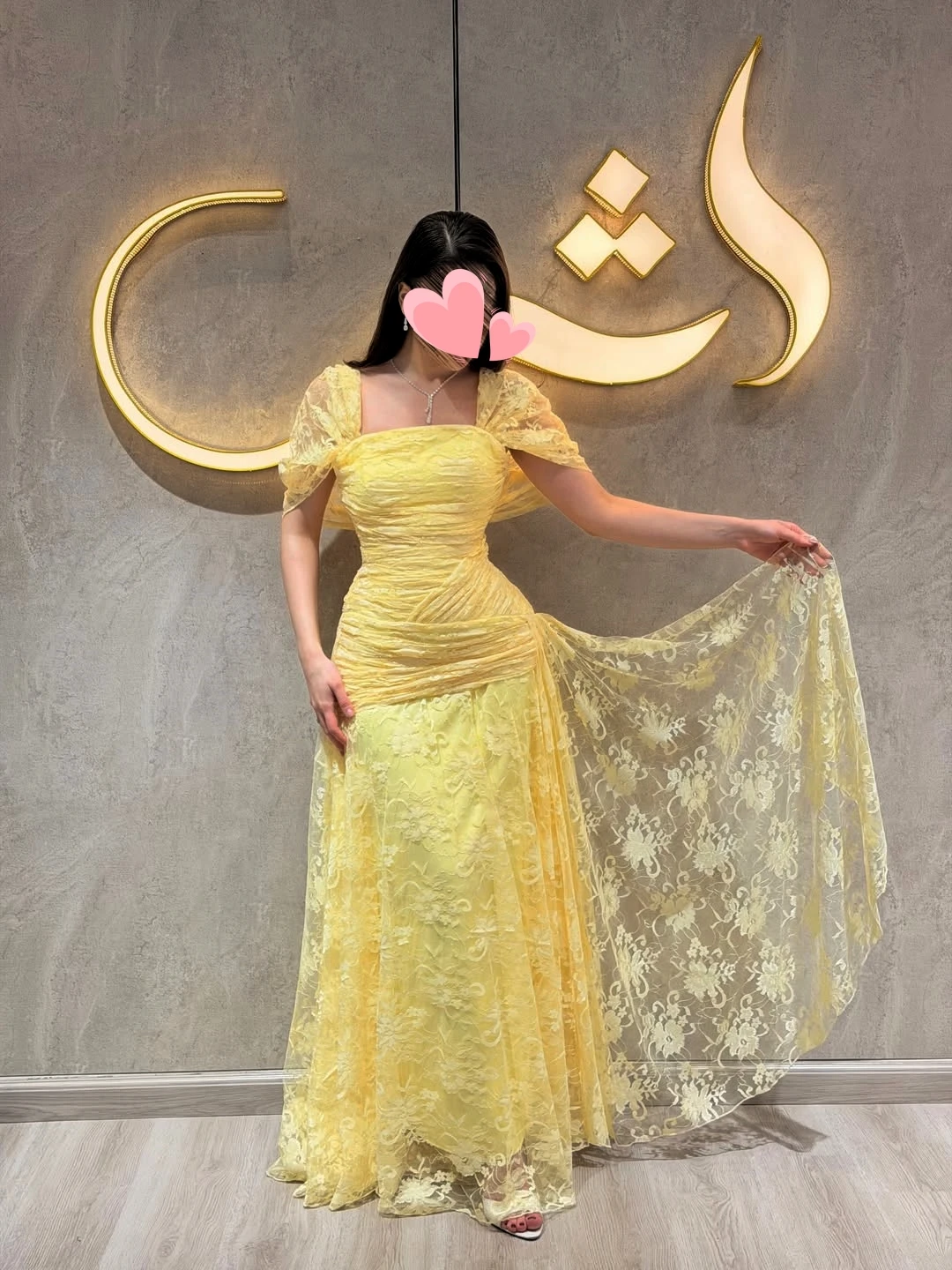 

Other Shore Elegant Vintage Sweet Yellow Lace A-Line Stylish New Customized Formal Occasion Prom Dress Evening Party Gowns