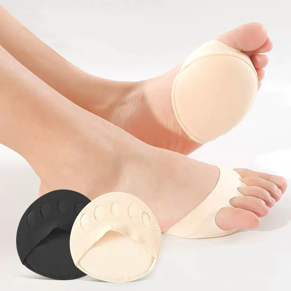 4 Uds cinco dedos de los pies almohadillas para antepié para mujeres tacones altos medias plantillas para zapatos insertos callos del pie corns alivio del dolor Calcetines para antepié