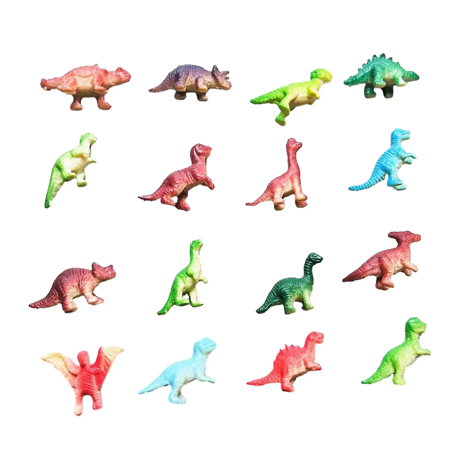 Ensemble de jouets de simulation de mini dinosaure, fête d'anniversaire pour garçon, 2-4 paquets, 16 pièces