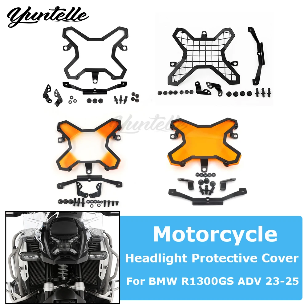 

Front Headlight Grill Shield For BMW R1300GS 2023-2024 R 1300GS ADV Adventure 2025 Motor Accessories Headlamp Protective Cover