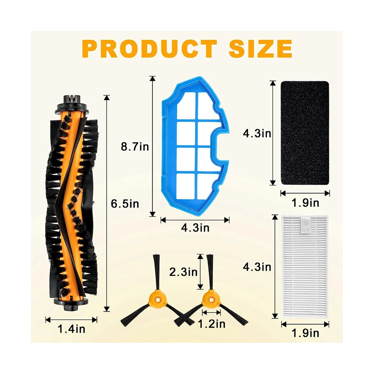 Replacement Parts for Ecovacs Deebot N79 N79S DN622 500 N79W N79SE Yeedi K600 K700 Accessories Kit Filters Brushes