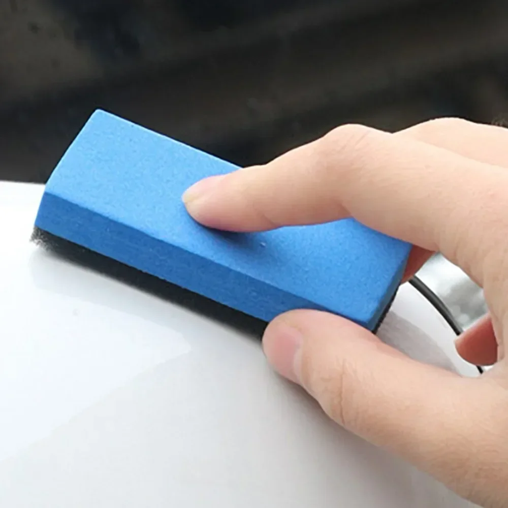 1/30PCS Car Glass Nano Wax Coat Sponges Ceramic Coating Sponge Applicator Blue Square Sponge and Cloth Cleaning Accessories
