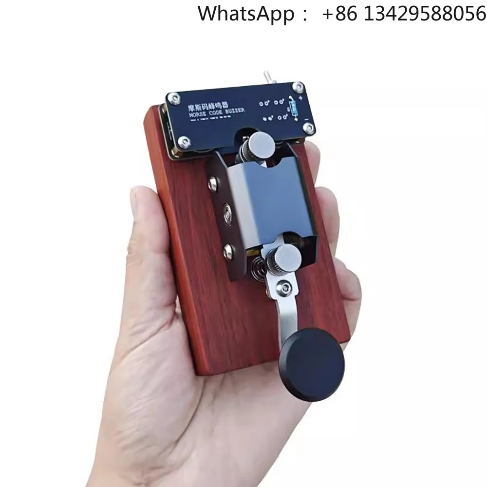 

Morse Code Training Straight Key | Manual Telegraph Key with Sound & Light Feedback | Vintage-Style Radio Communication Tool