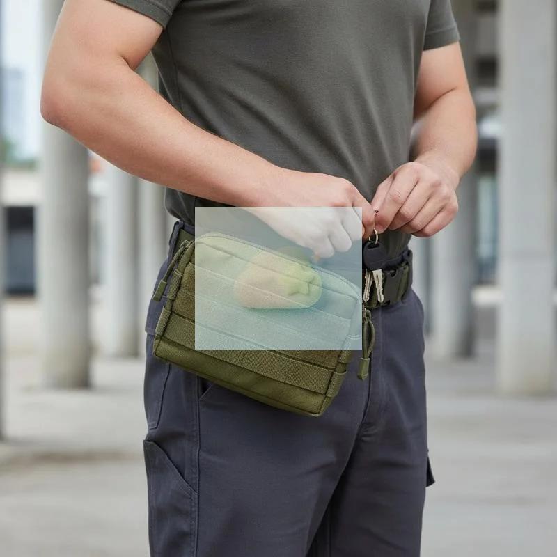 600D Pouch Tool Waist Bag Compact Utility Bag Outdoor Attachment Pack For Camping Hiking Daily Carry