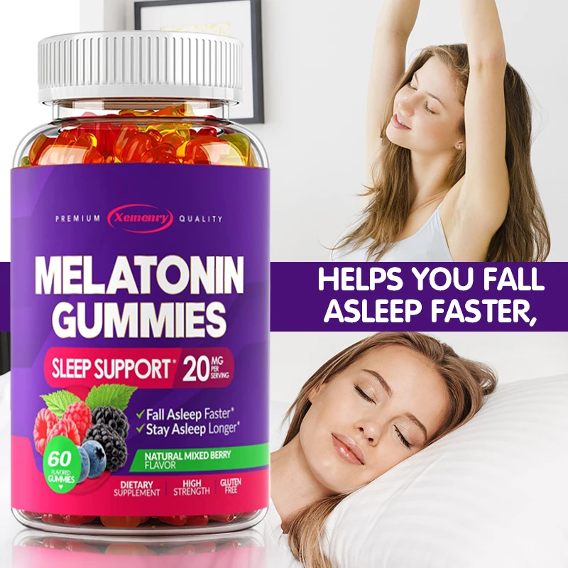 

Melatonin Gummies - Reduce Stress, Improves Insomnia,Promotes Sleep,Support Nervous System Health,Enhances Immunity and Vitality