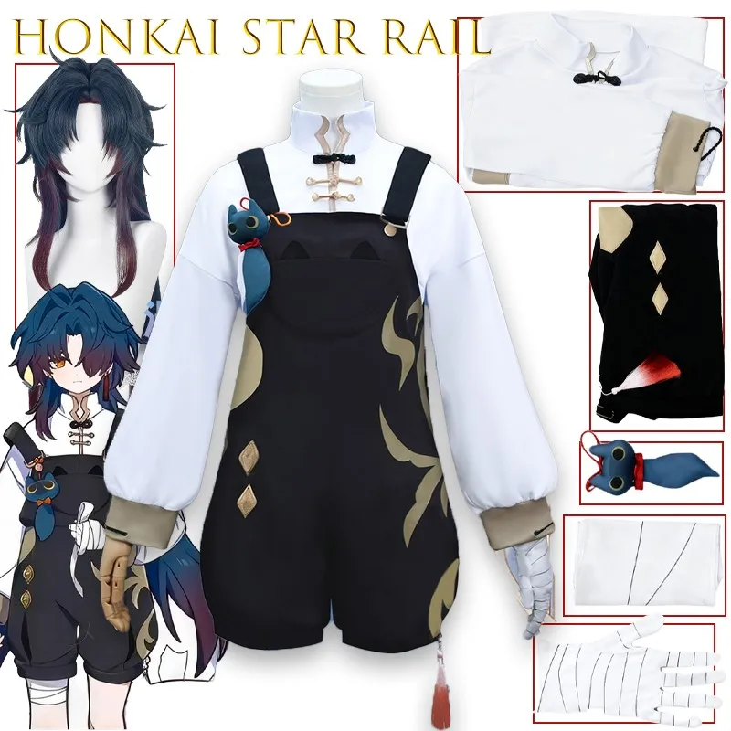 

‌ ‌ ‌ BHonkai Star Rail Blade Общежитие Полный комплект Косплей Костюм Аниме Игровой Персонаж Экипировка Декор Стоячая Коллекция Орнамент ‌