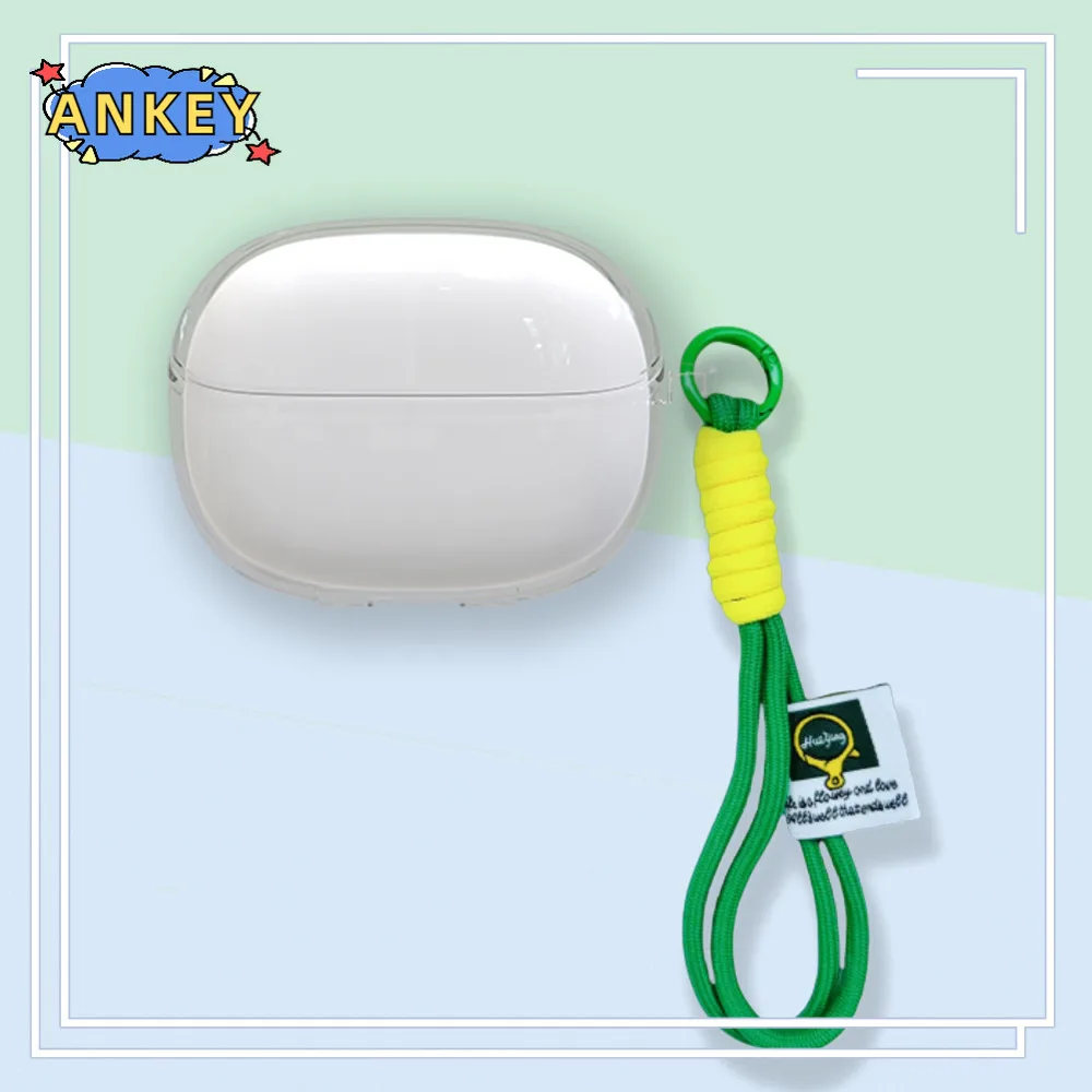 Clear Case for Redmi Buds 5 Pro TPU Protective Transparent Covers Redmi Buds5pro Lanyard Bluetooth Earphone Portable Shell