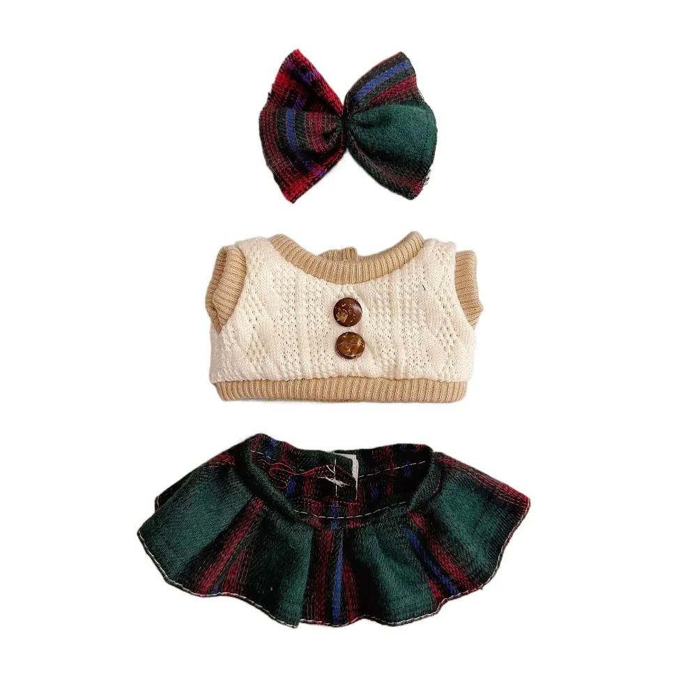 New 20cm Cotton Suspender Pants Suspender Pants Doll Clothes Doll Miniature Dress Suit Clothing Set Girl Accessories