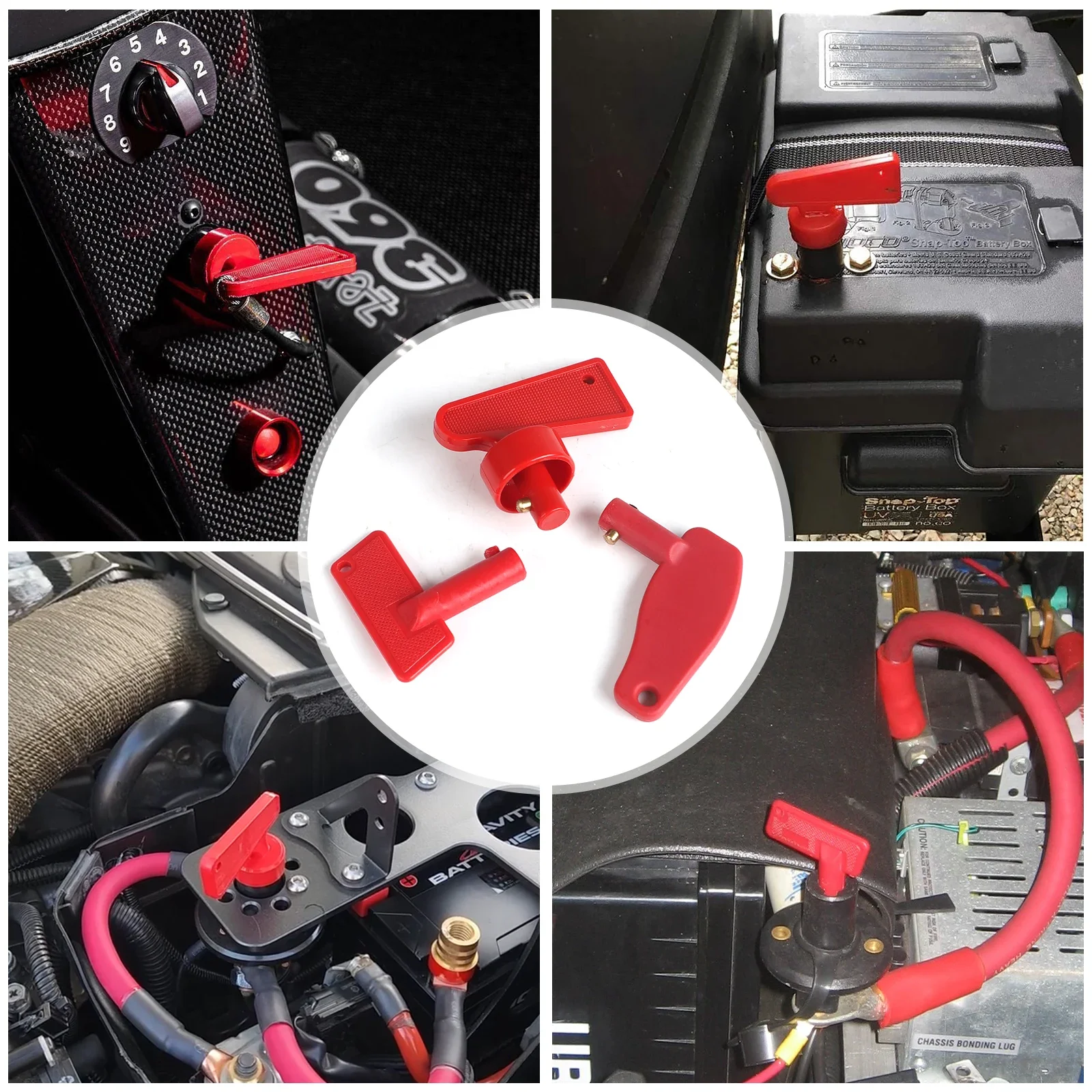 1 pçs chaves de plástico vermelho chave de reposição para bateria desconexão isolador interruptor energia matar interruptor corte carro van barcos interruptor chaves reposição