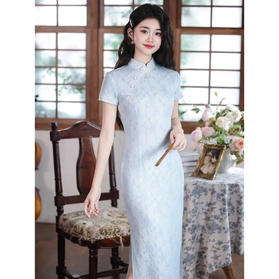 

Yourqipao New Chinese-style Retro Cheongsam 2026 Spring and Summer Slimming Daily Elegant Qipao Skirt Dress