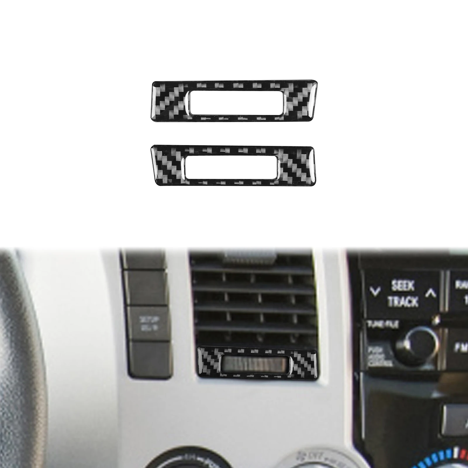 for Tundra 2007 2008 2009-2013 Left and Right Air Vents on the Driver's Side Decoration Cover Trim Sticker Car Accessories