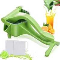 1PC Manual Juicer Fruit Squeezer Green Portable Juice Extractor Stylish Easy To Use Durable Food Grade PP Hand Press Juicer