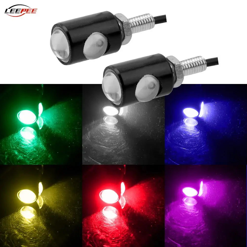 

12V RGB LED Bulbs Car Turn Signal Lamps Motorcycle Taillight License Plate Fog Rear Brake Warning Lights Indicators Accessories