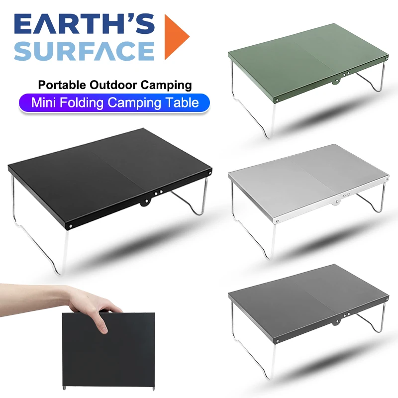 Tragbarer Outdoor-Camping-Klapptisch Ultraleichter Mini-MDF-Kaffeetisch Faltbarer Tisch Leichtgewichtig für Wandern Picknick Strand Reisen