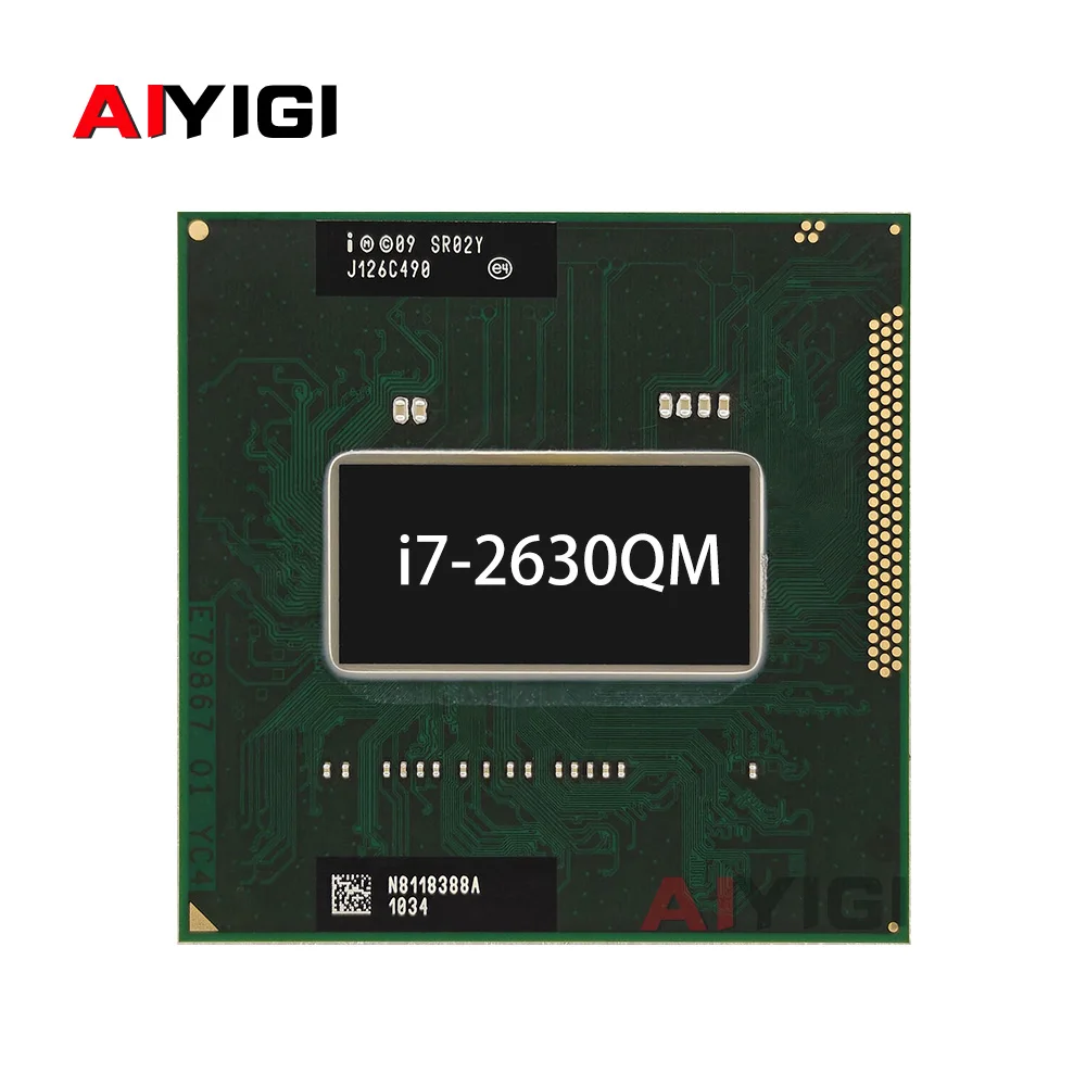 Core I7-2630QM SR02Y 2.0GHz 6M Cache Quad-Core Eight-Thread I7 2630QM Notebook CPU Laptop Processor 45W Socket G2 / rPGA988B