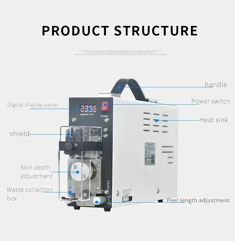 Portable Electric Wire Stripper for Small Cable 0.3mm~4mm for Stripping Purposes