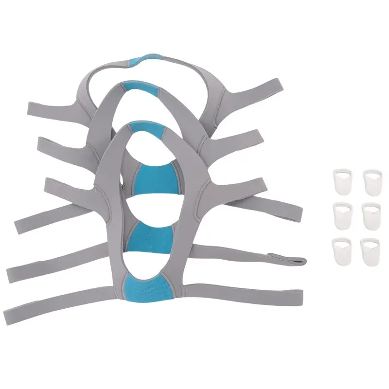 Arnés CPAP Esencial de 3 Piezas AirFit N20, 3 Paquetes de Arnés de Repuesto de Poliéster Gris para Mascarilla Facial Completa ResMed