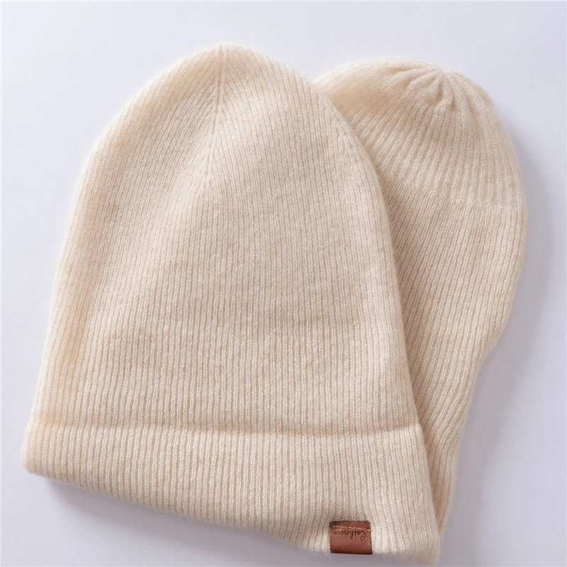 DjzDsm Winter Hats for Women/Men Outdoor Casual Beanies Knit Cashmere Beanie Caps Two-Layer Thicken Hat Windproof Warm Cap For