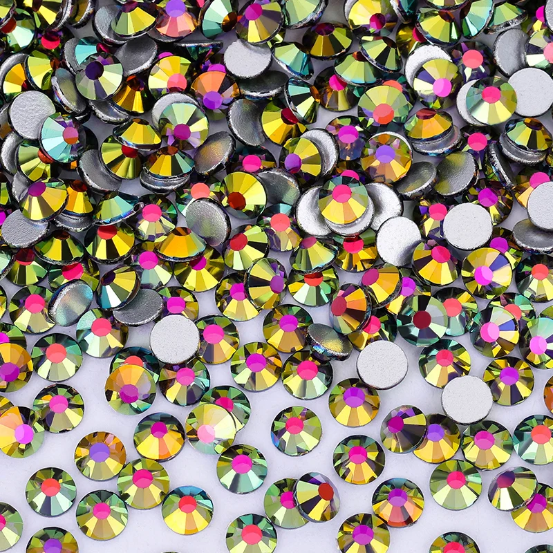 QIAO Kristall-Strasssteine, nicht heißklebend, flache Rückseite, SS6-SS30, Glitzer-Diamanten zum Aufkleben, Glitzersteine für Nagel-Make-up, Bastelarbeiten und Dekorationen – Detail 7