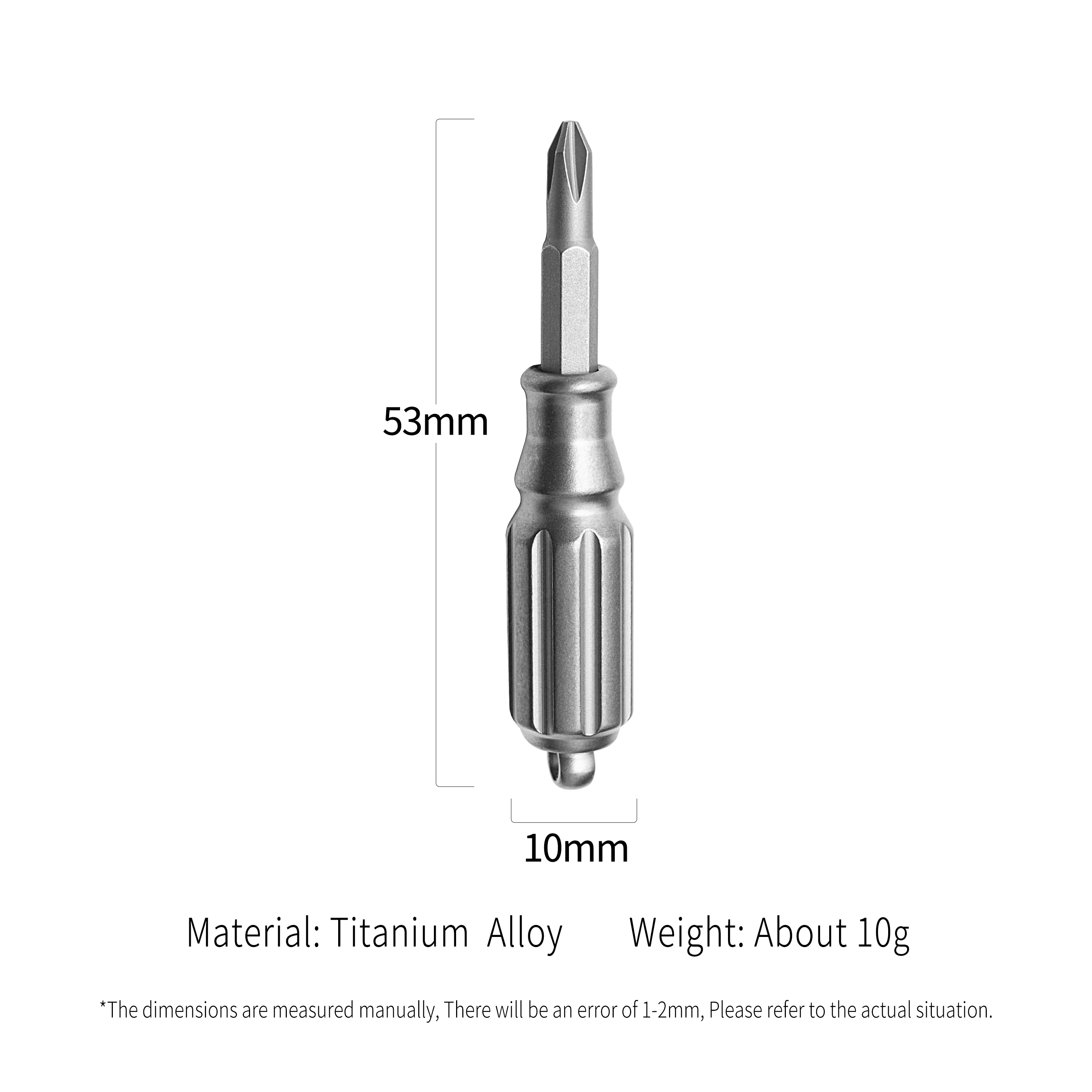 Mini Titanium Alloy Magnetic Screwdriver Corrosion Preventive High Hardness S2 Steel Drill Bit Portable Outdoor EDC Tool