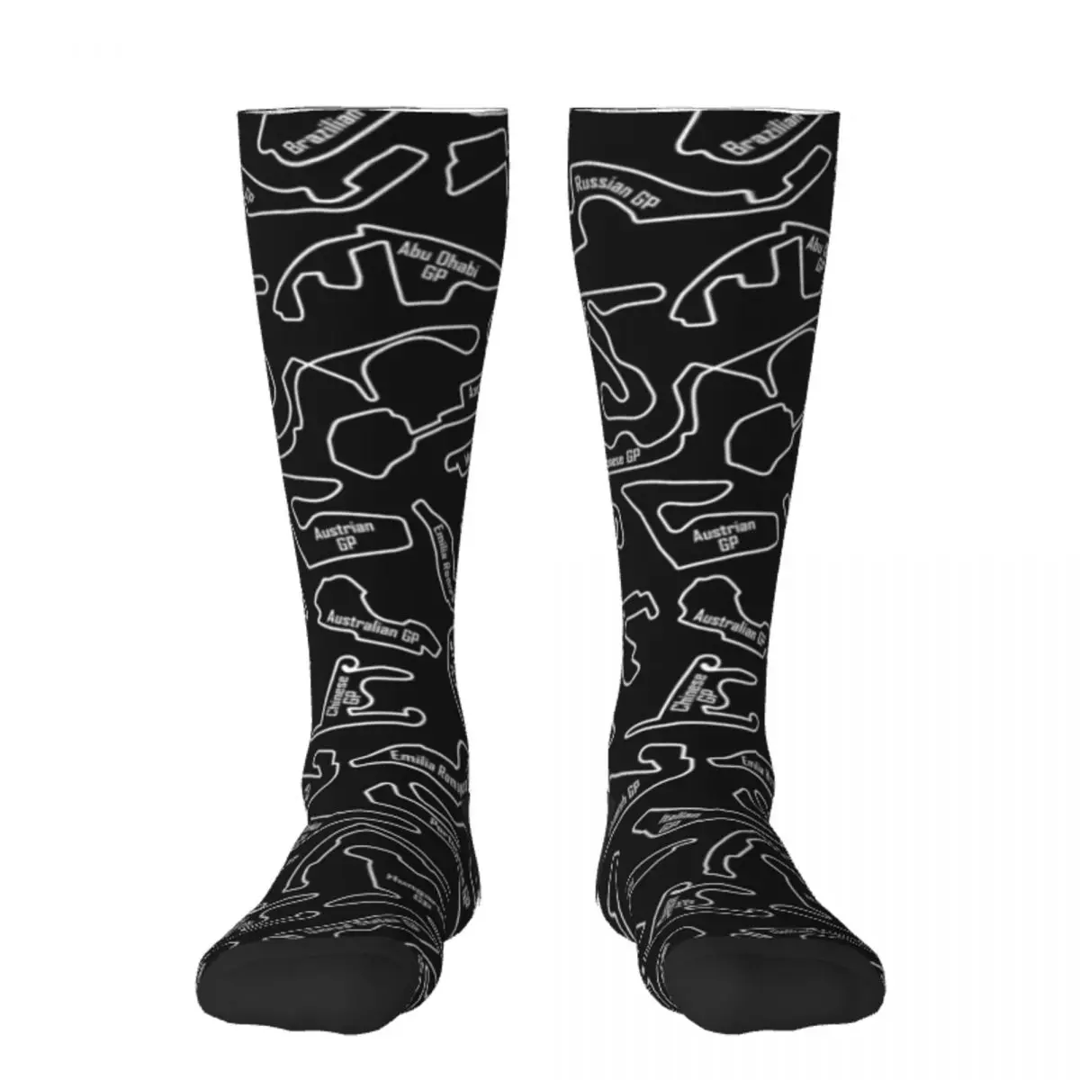 

Race Tracks Shapes - International circuits Socks moving stockings hip hop designer brand Socks Man Women's