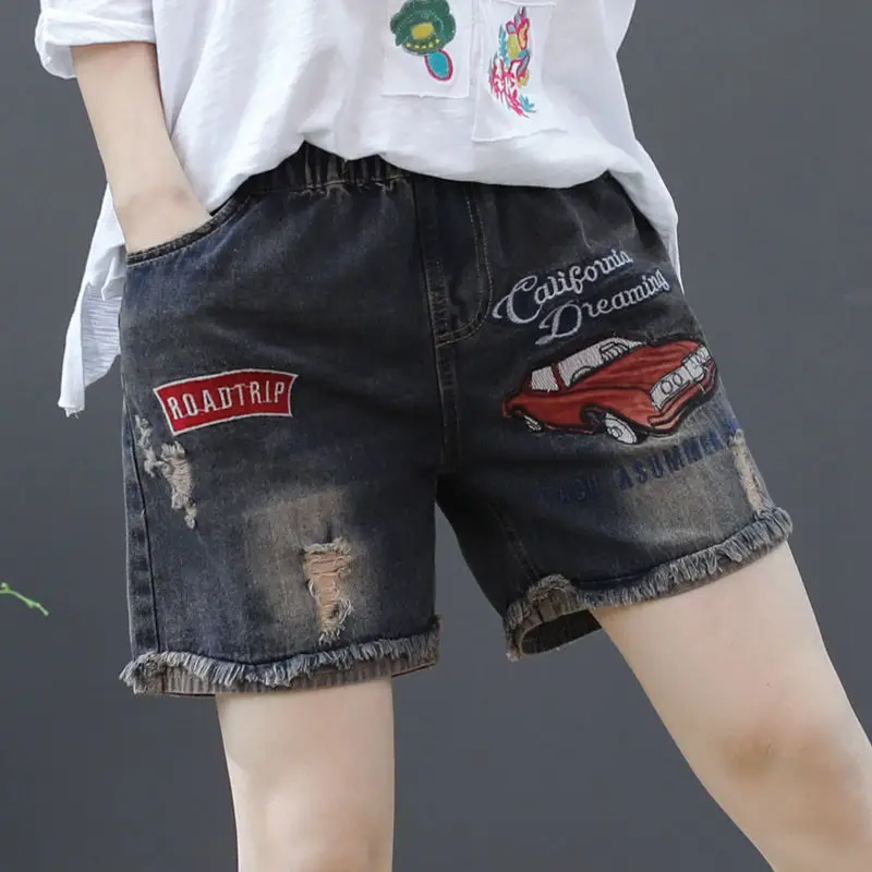 

2025 Summer New Women's Denim Shorts Fashion Ladies Jeans Shorts Casual Female's High Waist Shorts Trendy
