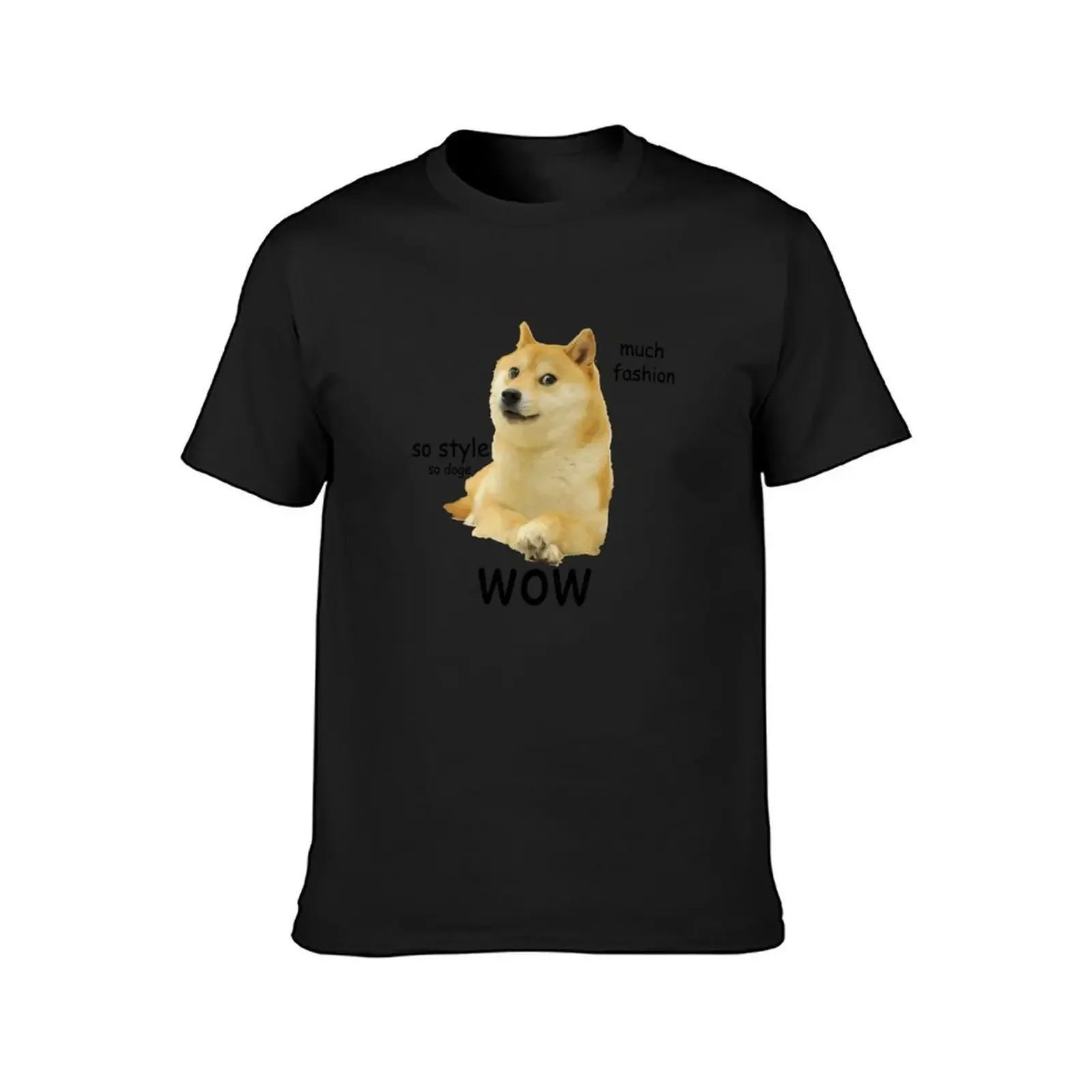 Doge shirt, wow T-Shirt oversized t shirt baggy shirts custom shirt anime figures tee shirts for men