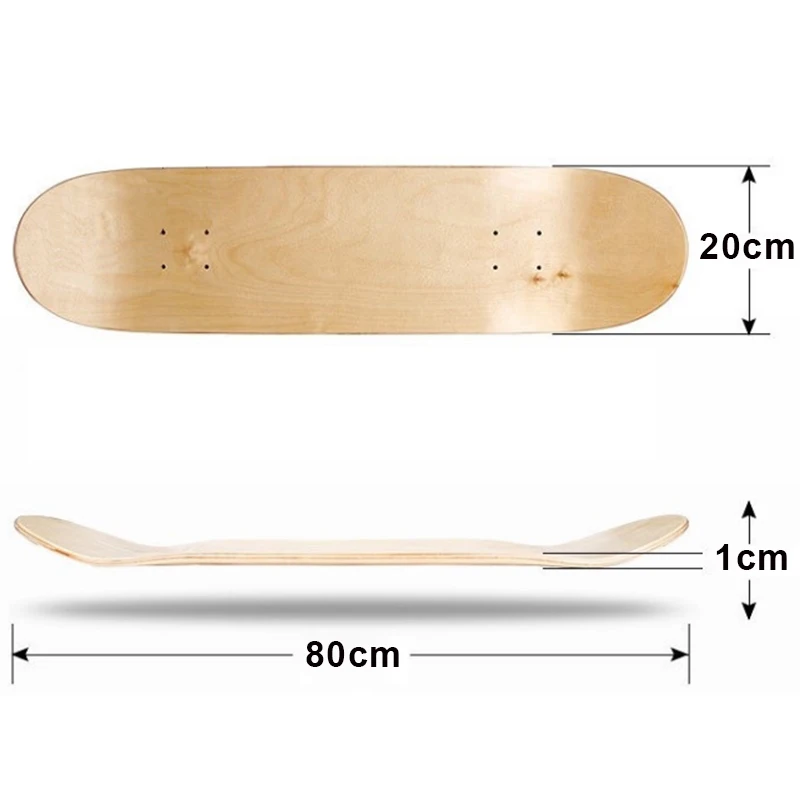 1pcs Jusenda Skateboard 31inch DIY Blank Maple Skate Deck Painting Graffiti Longboard Decoration Skate Board Parts Accessories