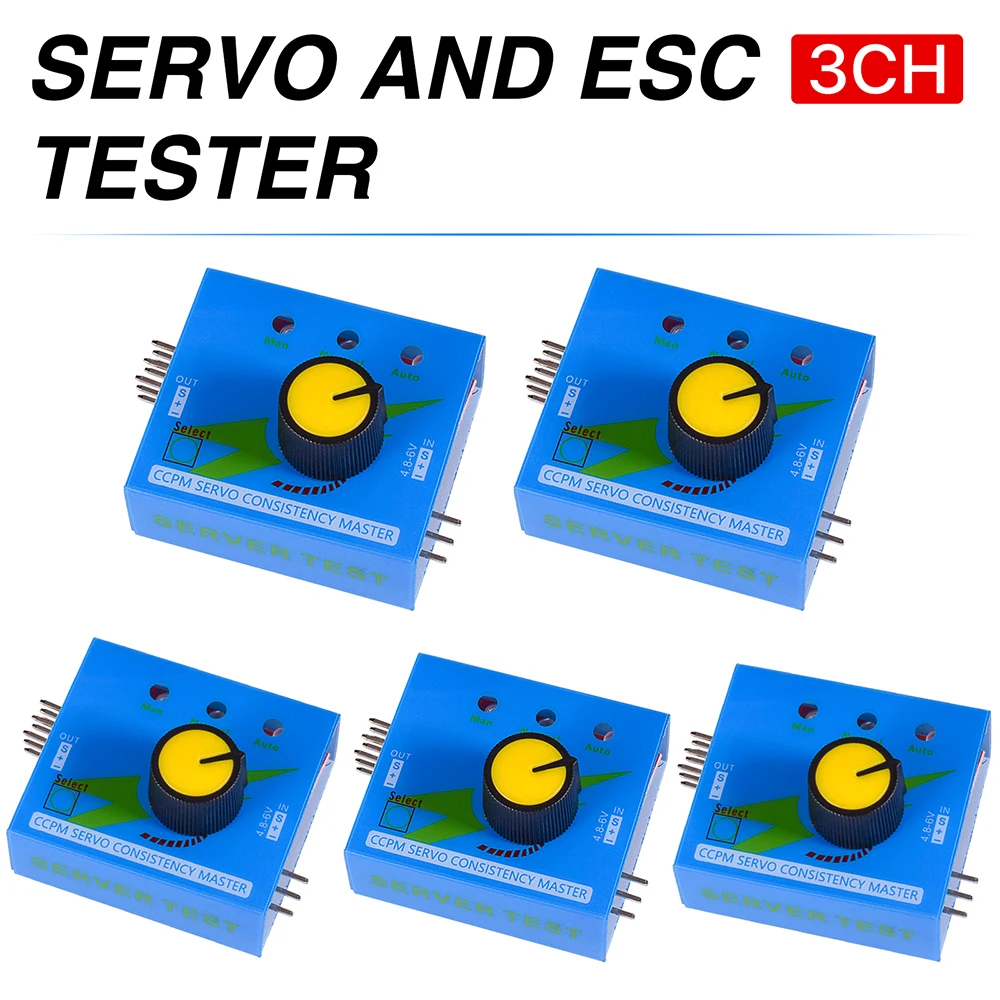 Multi Servo Tester 3CH 30A ECS Consistency Speed Controler Power Channels CCPM Meter For Rc Drone Car Boat Airplane Models