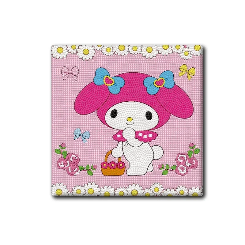 Cartoon Kuromi DIY Diamond Painting Full Diamond Frame Handmade Painting Kawaii Children's Gift Series Cute Bedroom Decoration