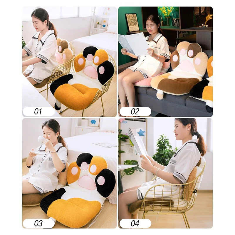 Kawaii Cat Paw Soft Plush Seat Cushion - Special Edition