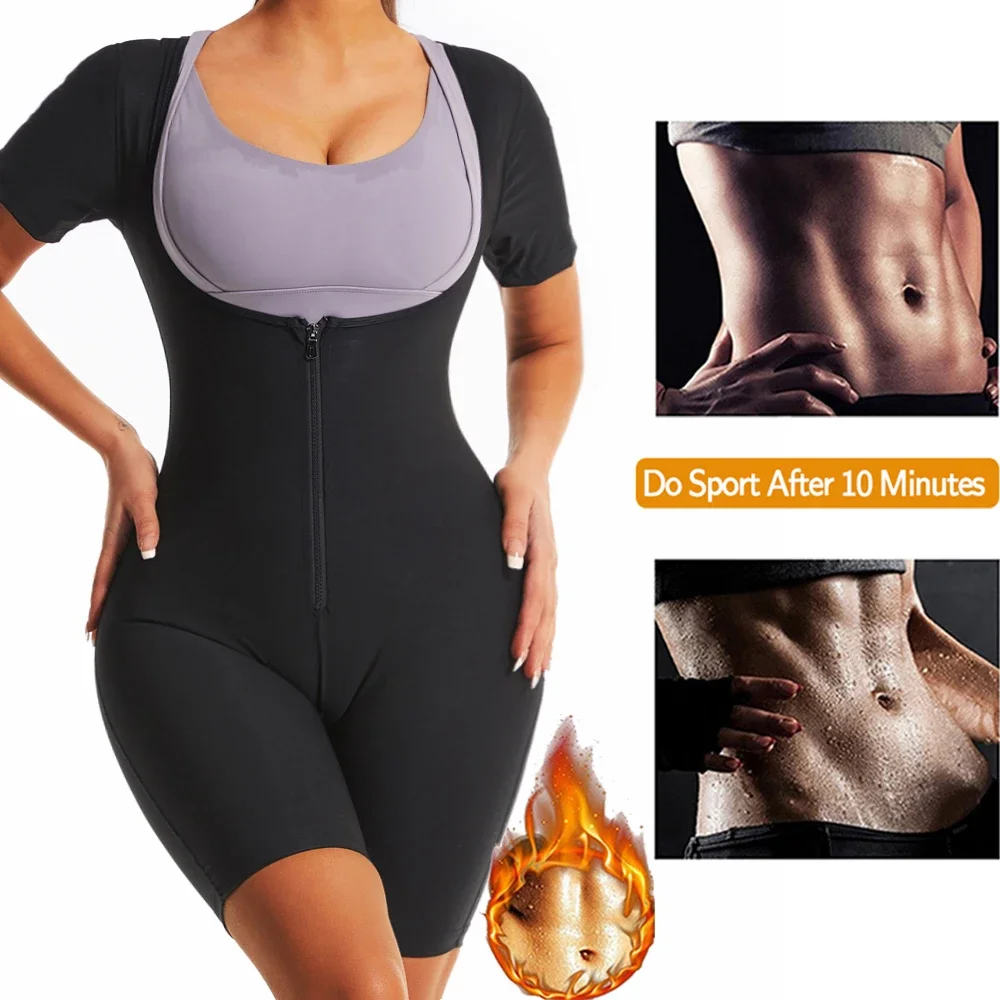 Fajas Shapewear High Compression Bodysuit Girdles Sauna Sweat Suits Polymer for Daily and Post-Surgical Use Slimming Sheath