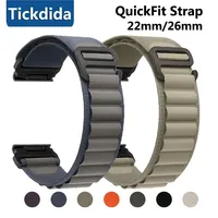 22mm 26mm Hook Loop Nylon Strap for Garmin Fenix 7 7X 6X Pro 5X Plus Epix Smart Watch Band for Garmin Enduro/Tactix 7 Pro 5 Plus