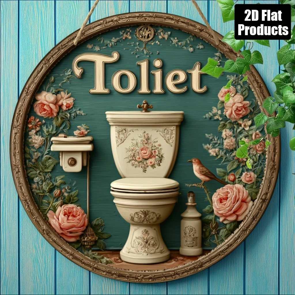 2D Retro Flower-Shaped Toilet Sign Wooden round Disc Art Pendant for Home Farm Restaurant Mall – Hanging Decorative Toilet Sign 2D Retro Flower-Shaped Toilet Sign Wooden round Disc Art Pendant for Home Farm Restaurant Mall – Hanging Decorative Toilet Sign