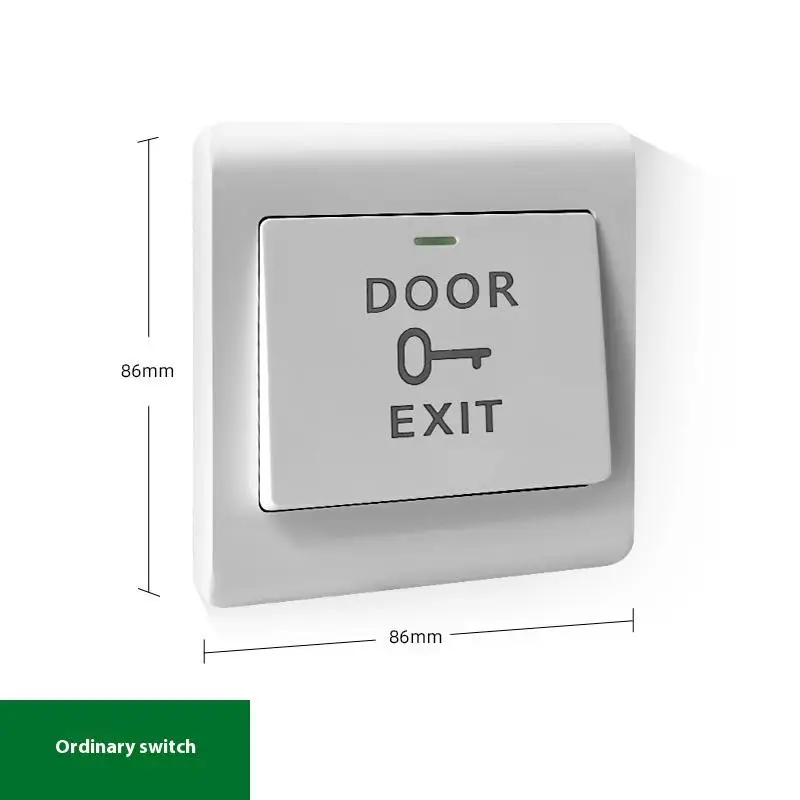 1Set Wall Mounted Door Exit Button Release Switch Panel Access Control NO/COM Push To Exit Button For Door Access Control System