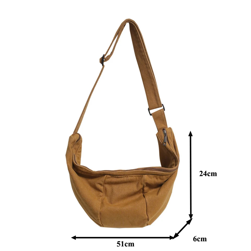 Canvas Women's Bag New Messenger Bag Y2K Chest Bag Crossbody Shoulder Bag Eco Bag Shopping Korean Hobos Student Satchel Handbags