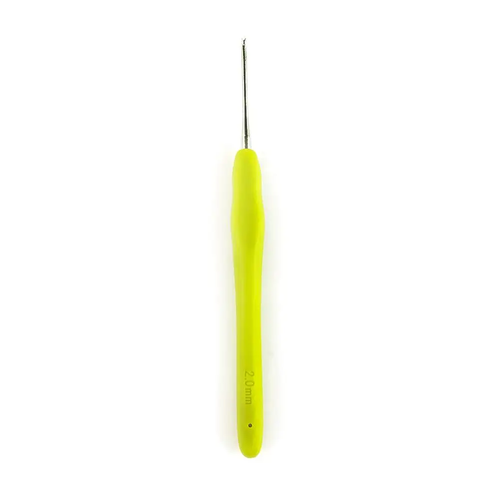 2.0-10mm Soft Grip DIY Ergonomic Handle Weave Yarn Knitting Needles Crochet Hook Aluminum