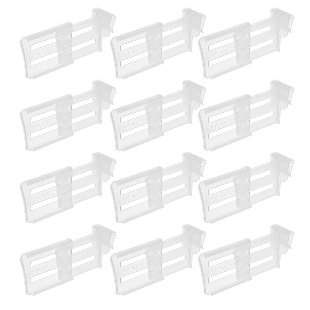 

12 Pcs Fridge Dividing Clips Seasoning Board Storage Organizer for Refrigerator Side Door Shelf Practical PP Material