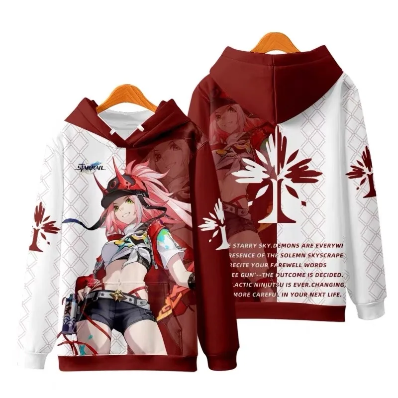 Rappa Cosplay Hoodie Coat Costume Sweatshirts Jacket Coat Honkai Star Game Rappa Pullover Sportwear Streetwear Tops