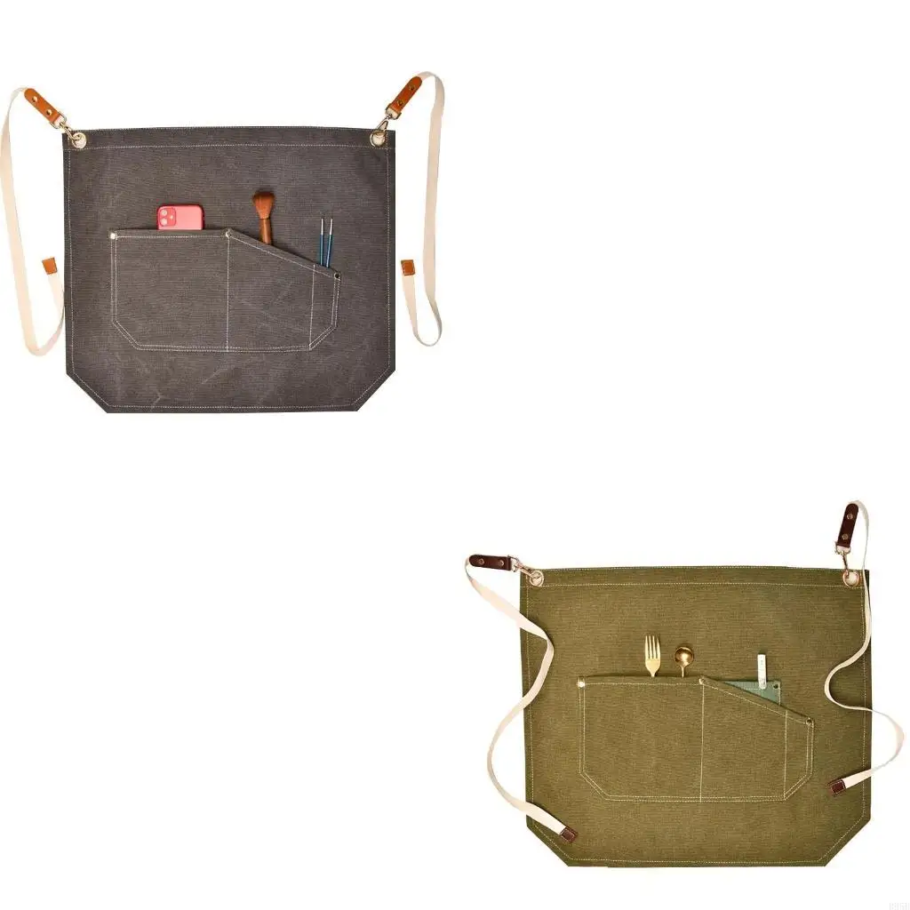 

Waterproof Waist Apron Adjustable Waist Strap with Pockets for Women Men B95B